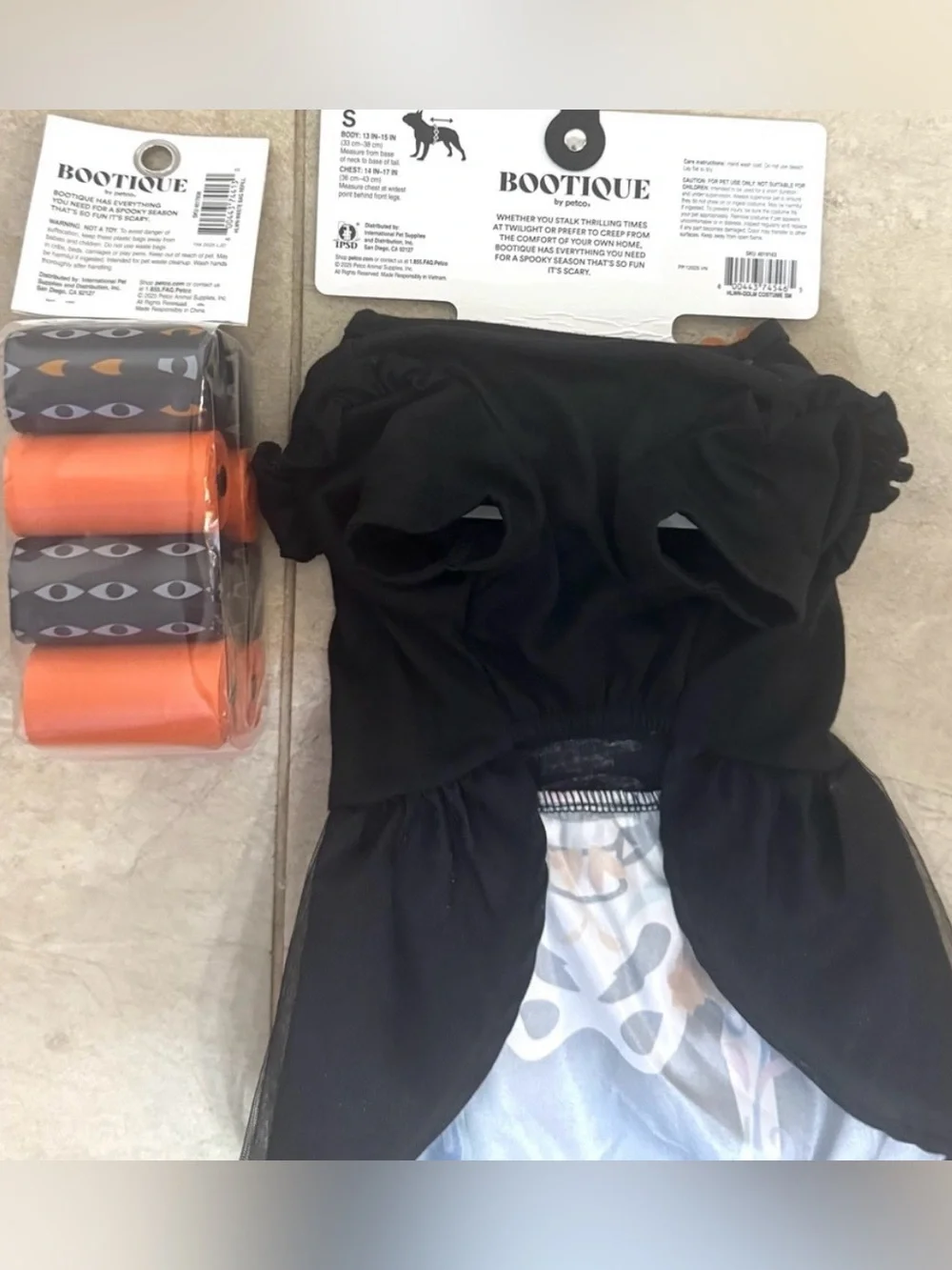 Bootique Skeleton Costume and Waste Bags